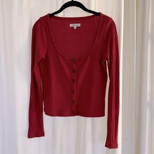 Madewell scoop neck long sleeve shirt